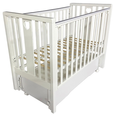 Кровать детская с универсальным маятником Антел Lada белый 01